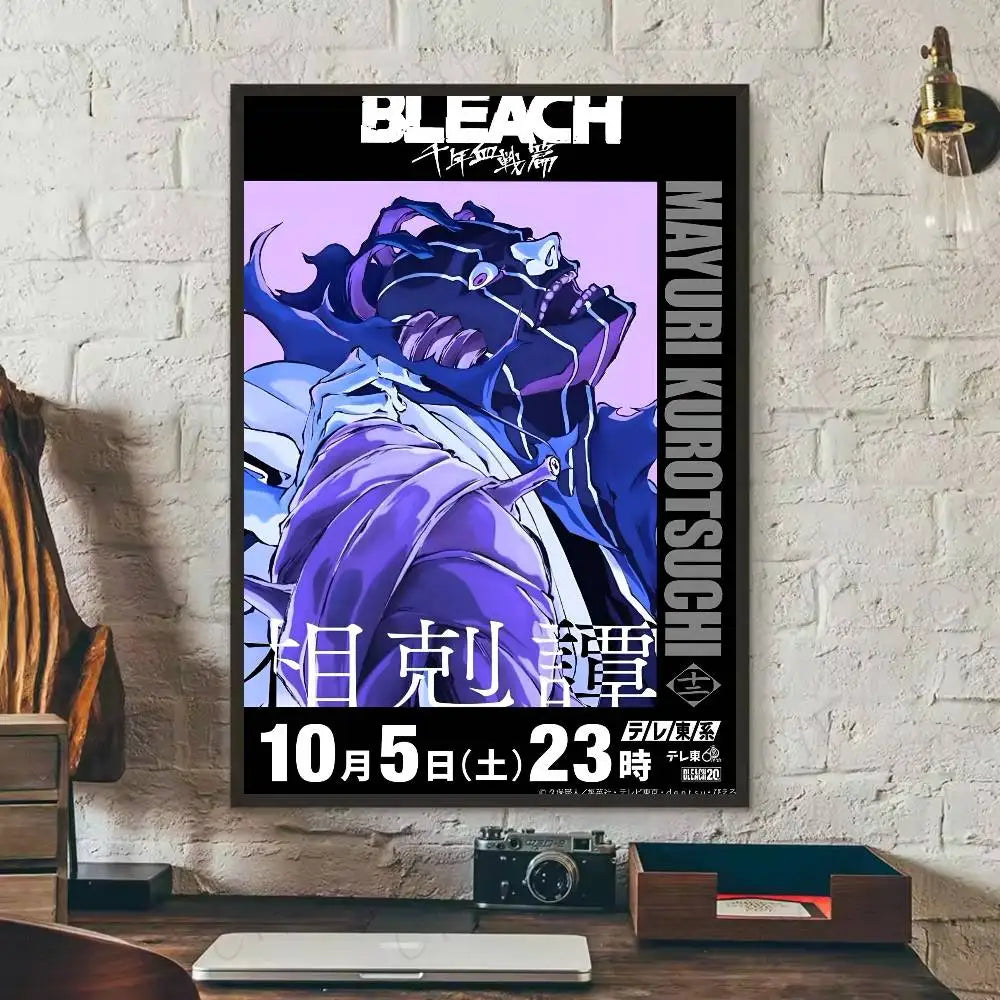 1PC Anime Bleach Poster Self-Adhesive Art Waterproof Paper Sticker Coffee House Bar Room Wall Decor