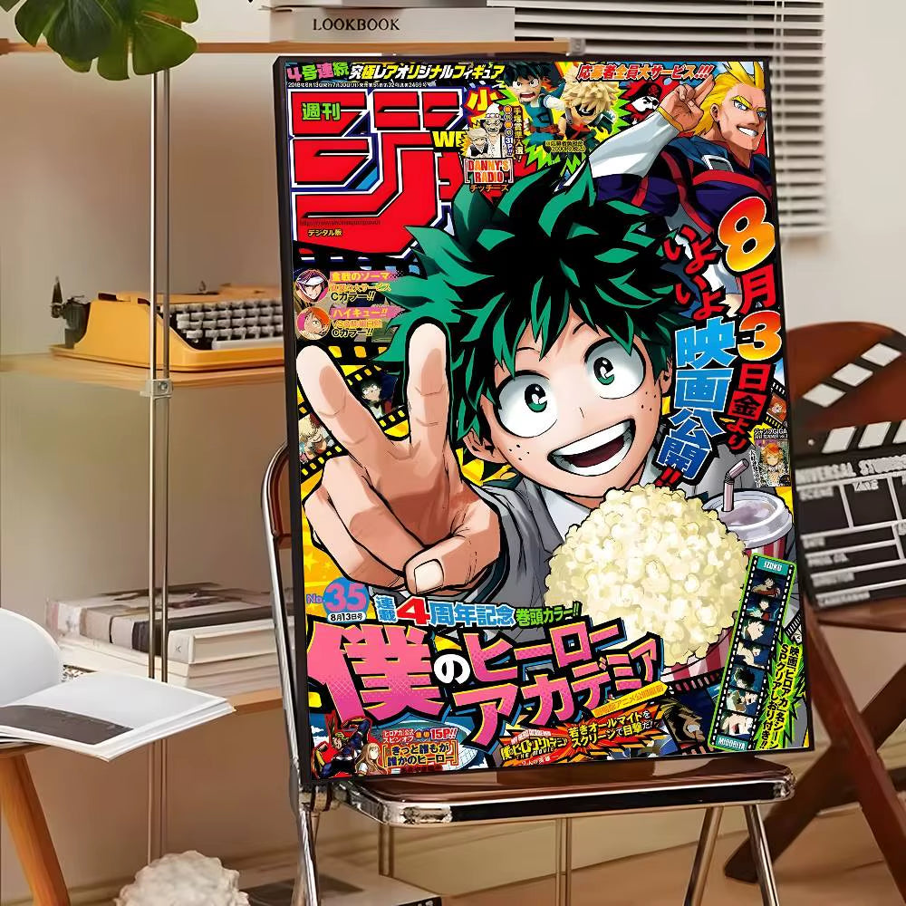 My Hero A-Academia Deku Classic Movie Poster Canvas HD Aesthetic Printing Paper Wall Art for Living Room Bar Fashion Home Decor