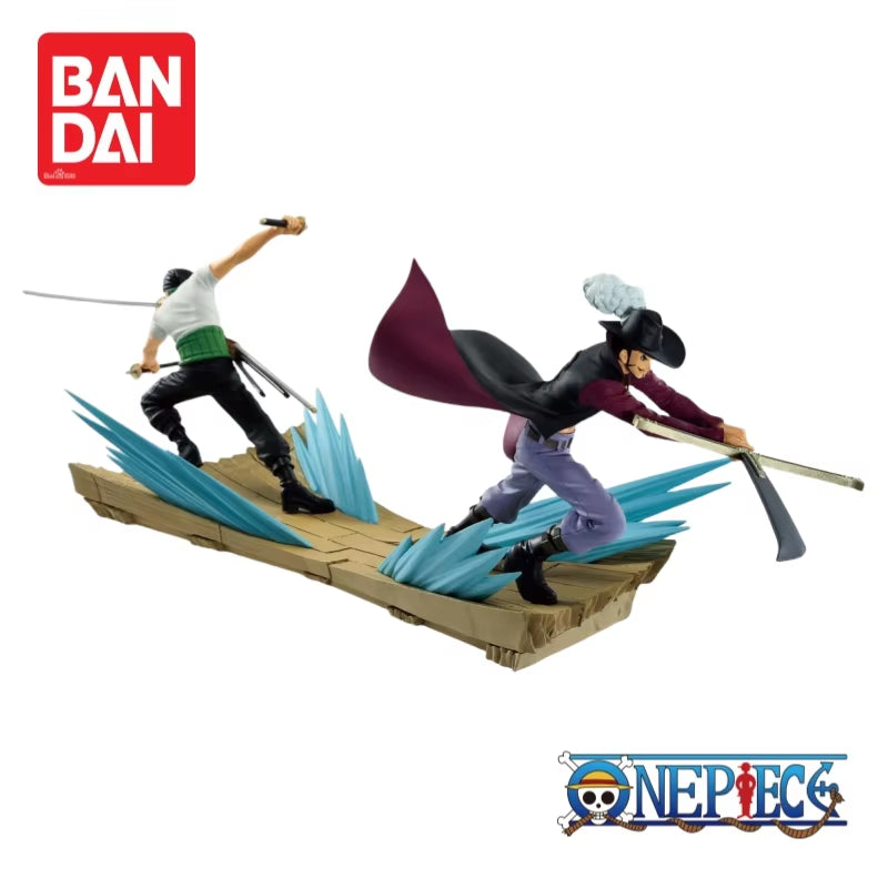 Banpresto One Piece in Stock Roronoa Zoro Dracule Mihawk Original Figurine 100% Genuine Anime Merchandise Holiday Gifts