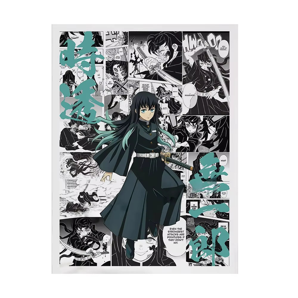 Demon Slayer Wall Art Poster Demon Slayer Canvas Art Prints Demon Slayer Wall Decor Picture Demon Slayer Canvas Painting