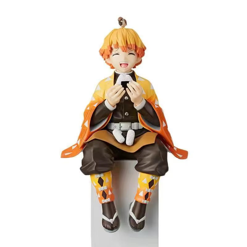 Kimetsu No Yaiba - Rice Ball Tanjiro Nezuko Zenitsu Decorations for Desktop PC Case and Car Anime Figure Model Doll Toy Gift