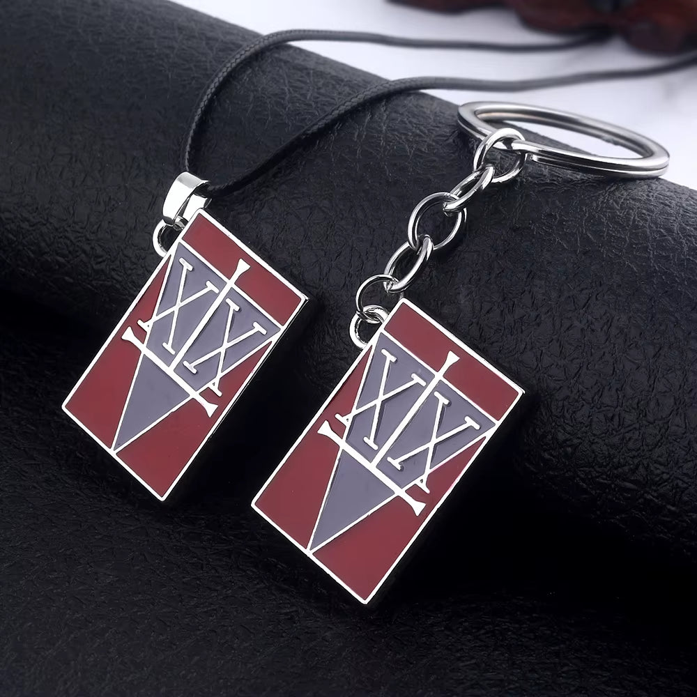 Anime Hunter X Hunter Keychain License Card Metal Badge Pendant Key Chain Holder Men Gift Jewelry Choker Chaveiro Pendant