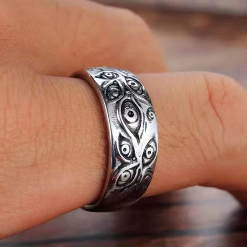 Anime Jujutsu Kaisen Ring Unisex Black Dead Eye Ring Cosplay Fashion Personality Jewelry Accessories Gift