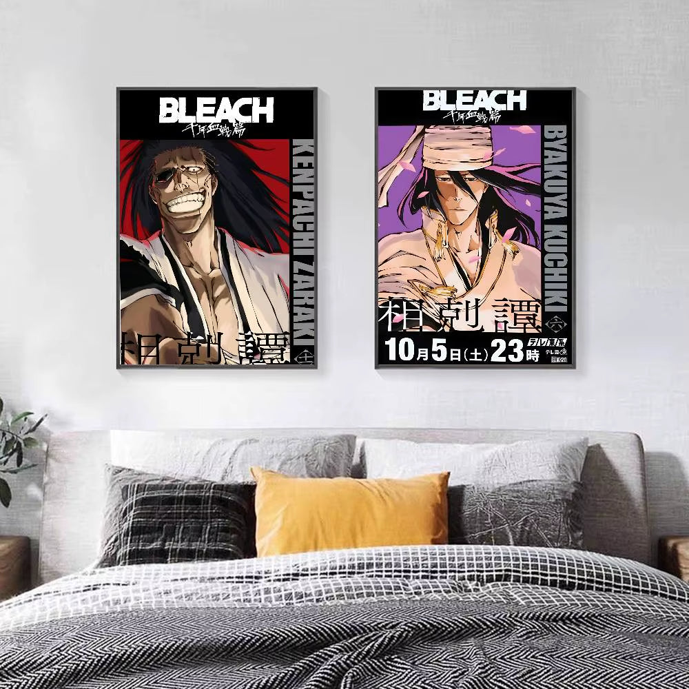 1PC Anime Bleach Poster Self-Adhesive Art Waterproof Paper Sticker Coffee House Bar Room Wall Decor