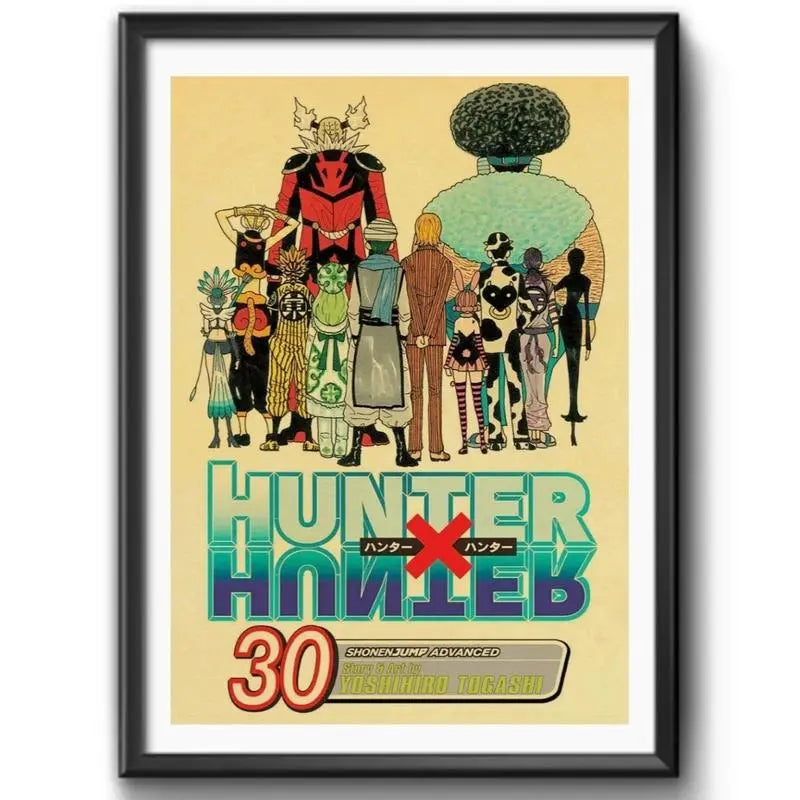 Hunter X Hunter Anime Poster - Hxh Gon Killua Poster - Hxh Poster - Hxh Anime Poster - Hunter X Hunter Wall Art - Hxh Print - Hisoka -Leoriono Frameless