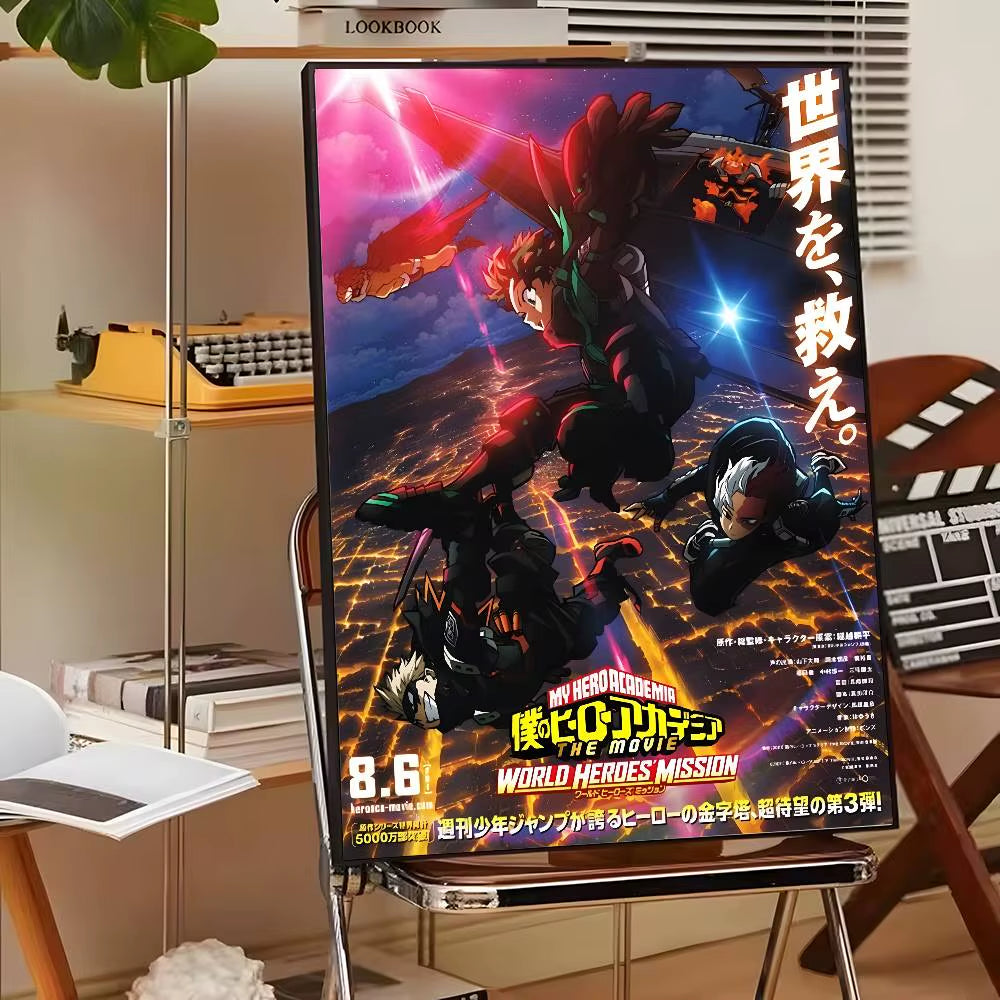 My Hero A-Academia Deku Classic Movie Poster Canvas HD Aesthetic Printing Paper Wall Art for Living Room Bar Fashion Home Decor
