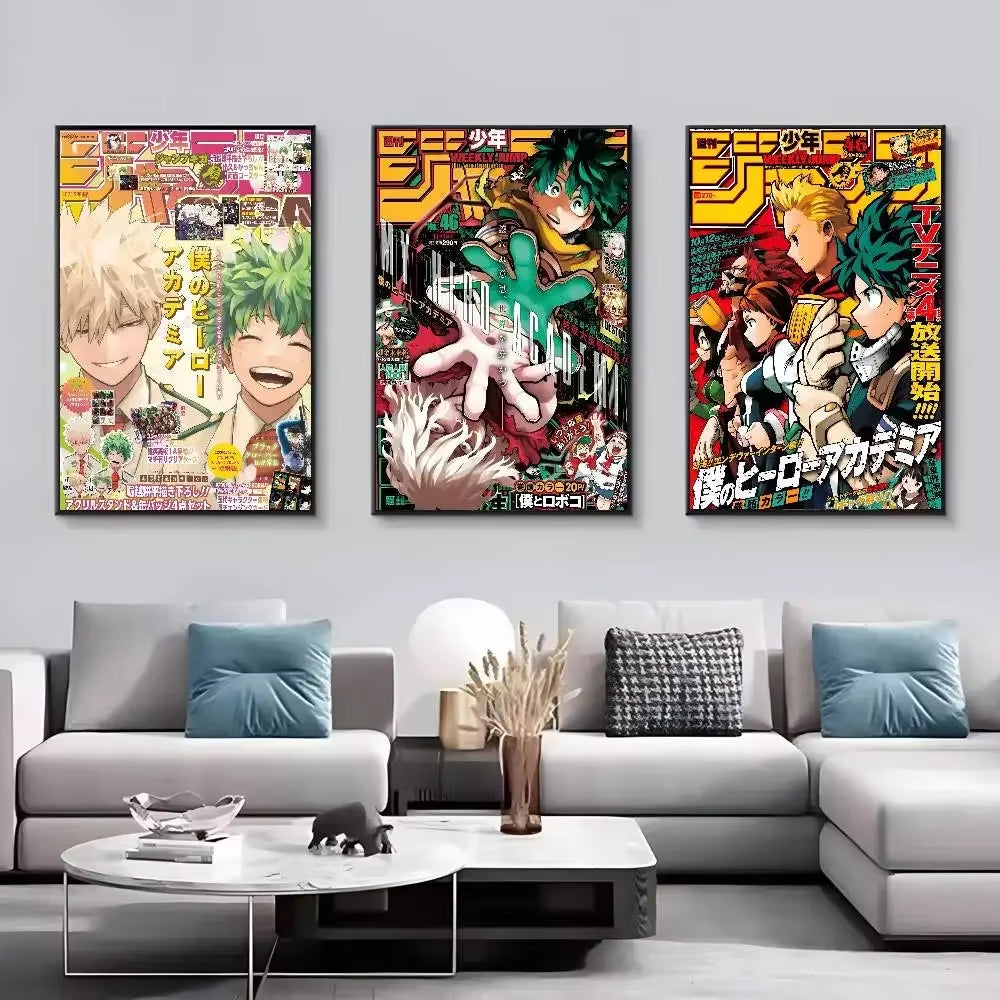 My Hero A-Academia Deku Classic Movie Poster Canvas HD Aesthetic Printing Paper Wall Art for Living Room Bar Fashion Home Decor