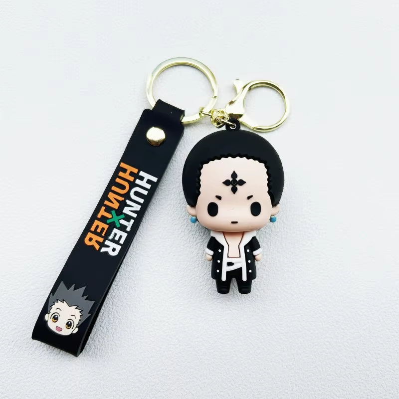 Anime Hunter X Hunter Keychain Silicone Figure Car Keychains Key Chain Pendant Keyring Accessories Holder Bag Jewelry Gifts
