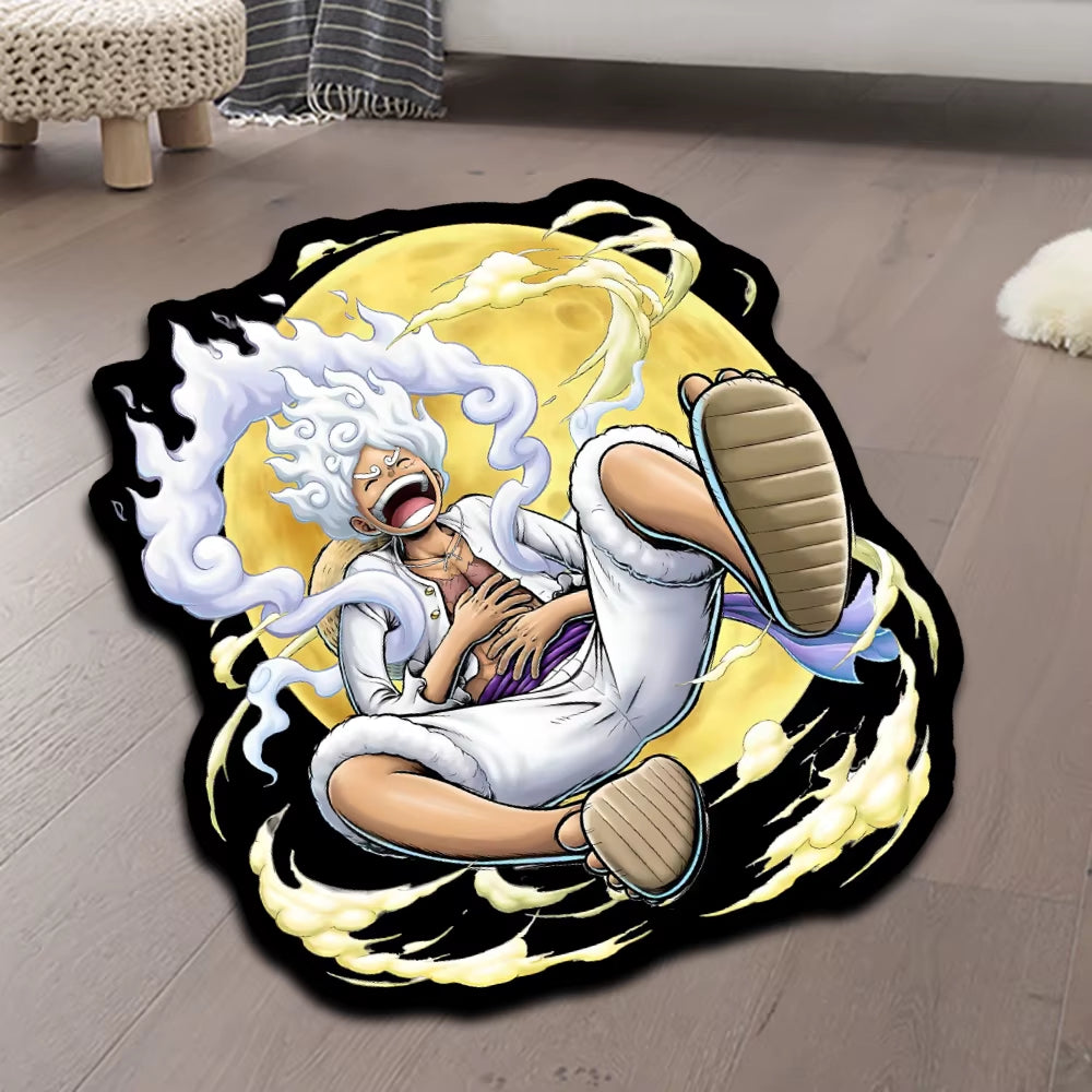 One Piece Anime Rug Luffy Figure Popular Style Customize Cartoon Rug Handmade Carpet Area Rug Pet Mat for Home Decor