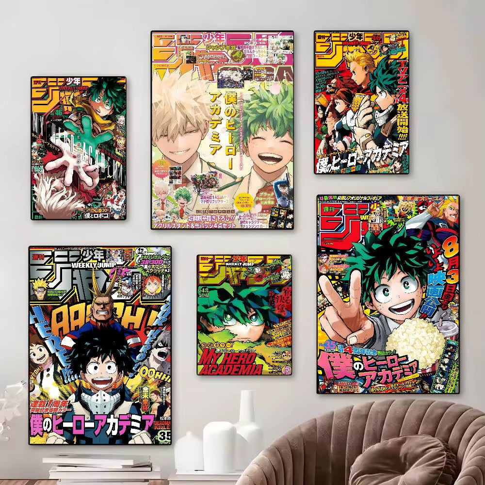 My Hero A-Academia Deku Classic Movie Poster Canvas HD Aesthetic Printing Paper Wall Art for Living Room Bar Fashion Home Decor