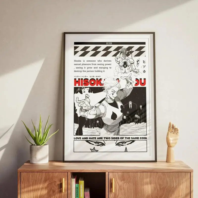 Hunter X Hunter Anime Poster - Hxh Gon Killua Poster - Hxh Poster - Hxh Anime Poster - Hunter X Hunter Wall Art - Hxh Print - Hisoka -Leoriono Frameless